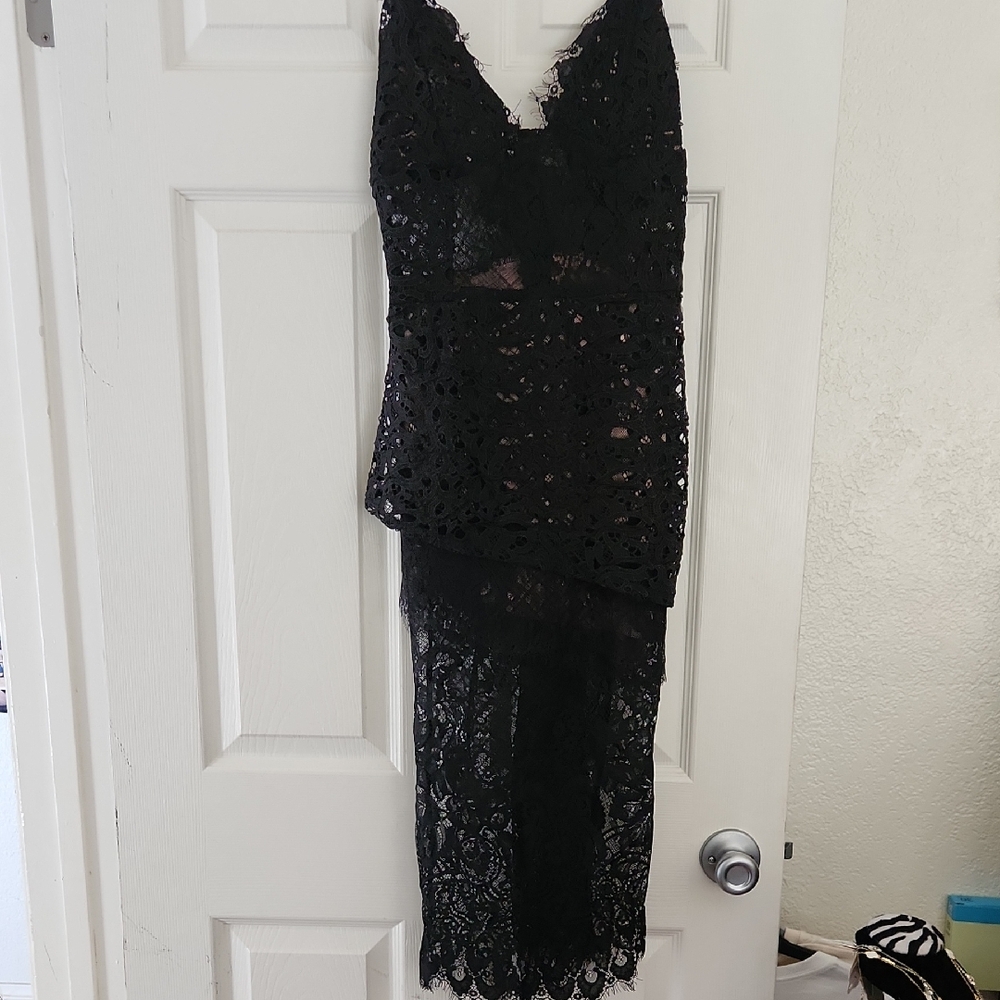 JLUXLABEL Black Lace Wedding Dress